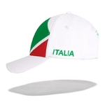 Casquette Alpha Tauri GP Italie blanc vue lettrage Italia