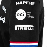 T-shirt homme ALPINE F1 noir vue zoom sur sponsors sur lépaule