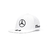 Casquette à visière plate blanc Mercedes AMG Petronas Lewis Hamilton numéro 44 vue profil
