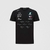 T-shirt noir Mercedes AMG Petronas Championnat Pilotes F1 2020 Lewis Hamilton vue devant