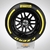 Pneu Pirelli jaune médium Pole Position trophée vue face