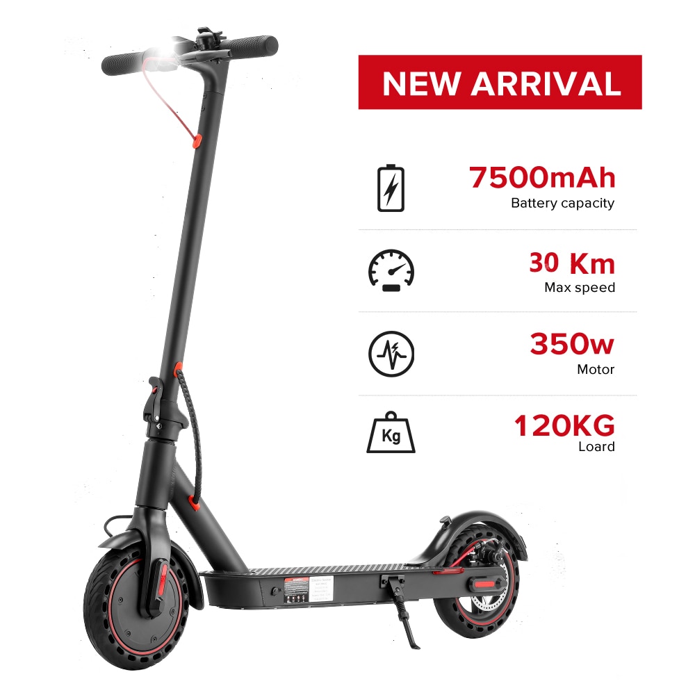 IScooter-Patinete-Electrico-Smart-pliant-trottinette-lectrique-adulte-planche-roulettes-lectrique-350W-lumi-re-LED-Trotinette