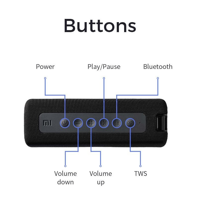 Xiaomi-Mi-Portable-haut-parleur-Bluetooth-ext-rieur-16W-TWS-connexion-haute-qualit-son-IPX7-tanche