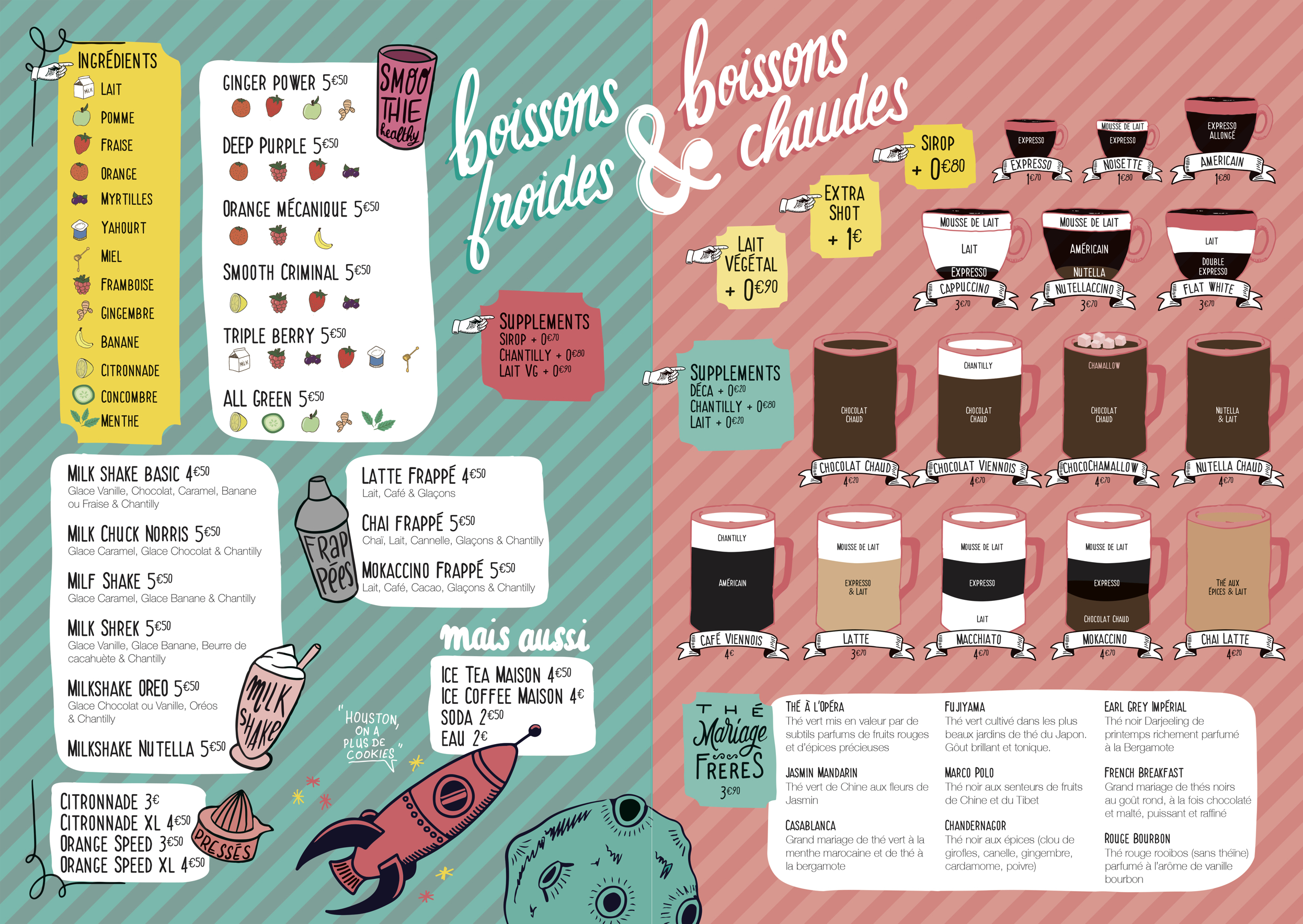 menus boissons