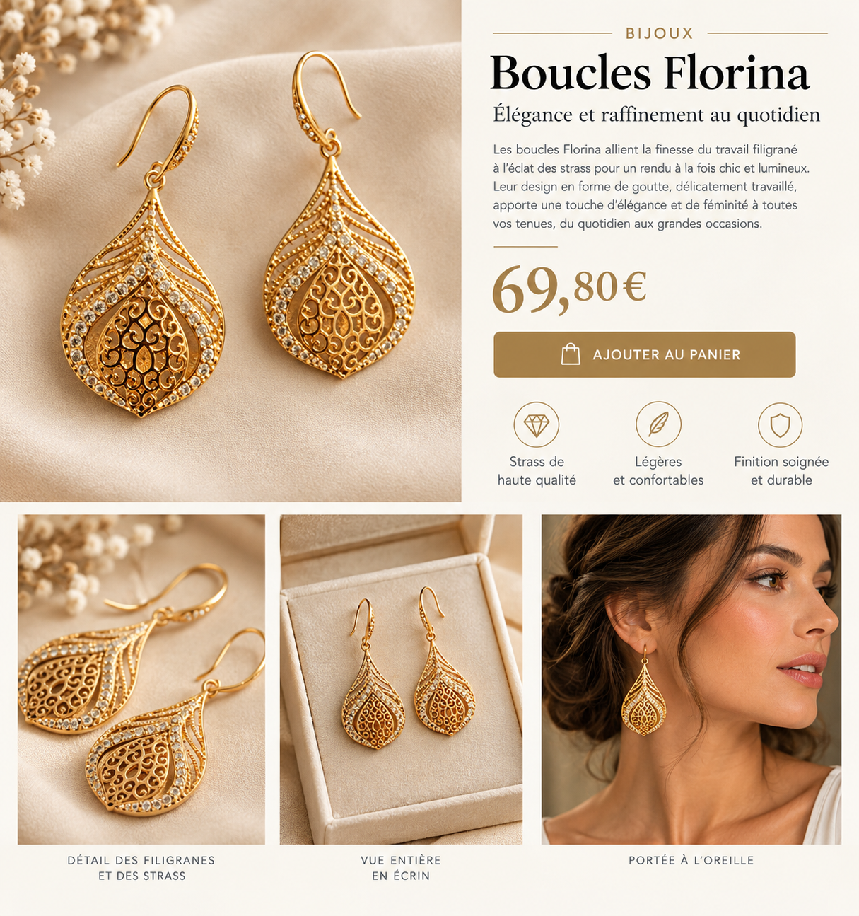 Élégance Florina en Or