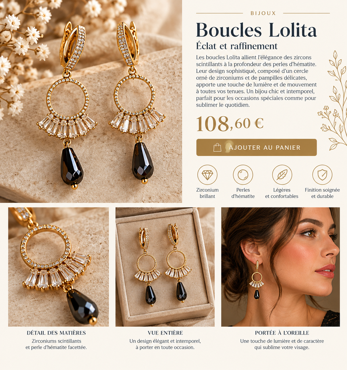 Boucles Lolita _ éclat et raffinement