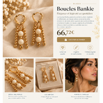 Élégance dorée des boucles Bankie