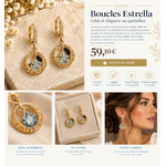 Boucles Estrella _ éclat doré intemporel