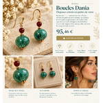 Boucles Dania, élégance colorée en verre