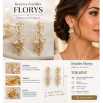 Élégance dorée des boucles Florys