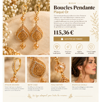Boucles d’oreilles dorées élégantes
