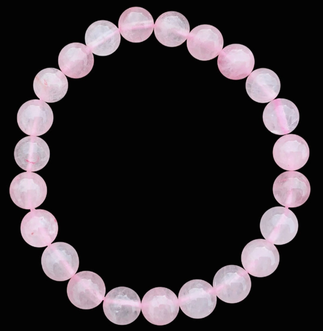 bracelet "amour et tendresse" en quartz rose