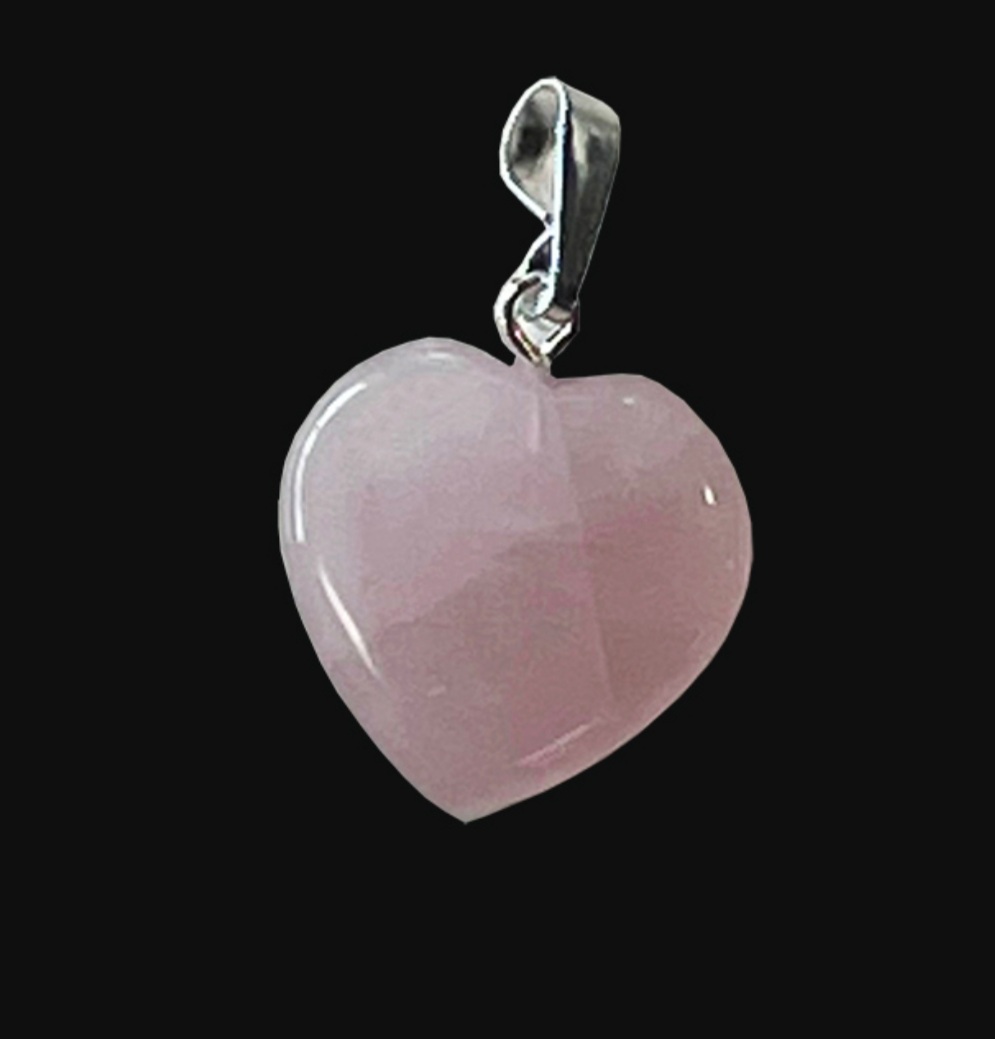 pendentif Coeur quartz rose