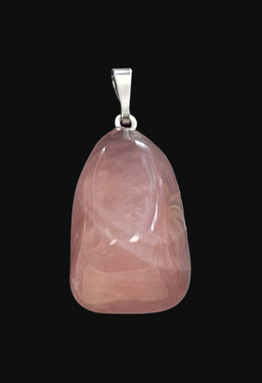 pendentif pierre roulée quartz rose