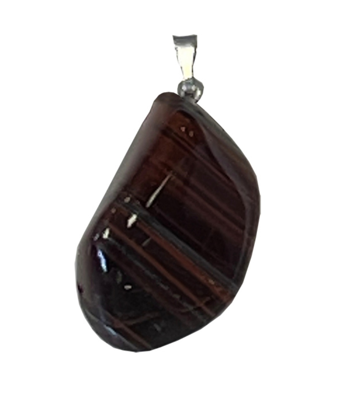 pendentif pierre roulée obsidienne noire
