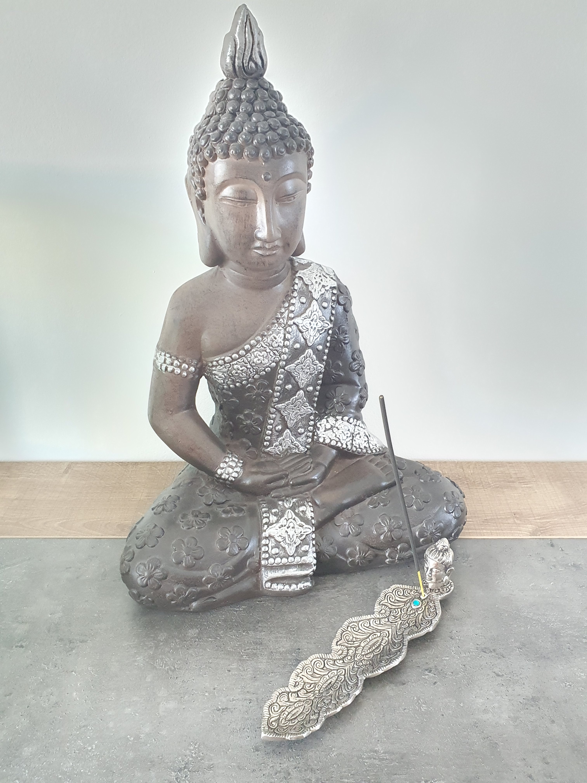 Porte encens Bouddha en métal