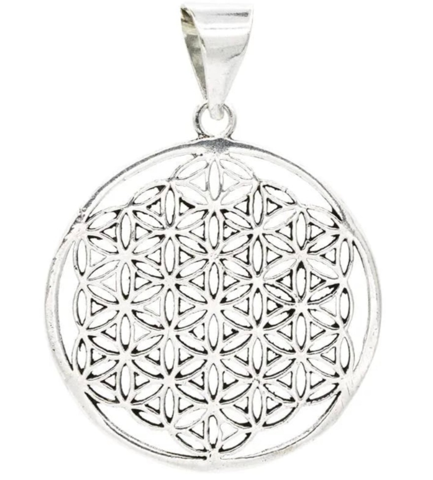 Pendentif Fleur de Vie Laiton argenté