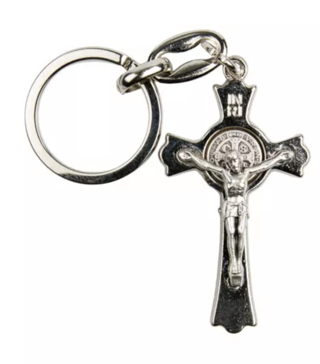 Porte clés Saint Christophe rond brillant - Articles  Religieux-Statues/Portes clés - la boutique des ames