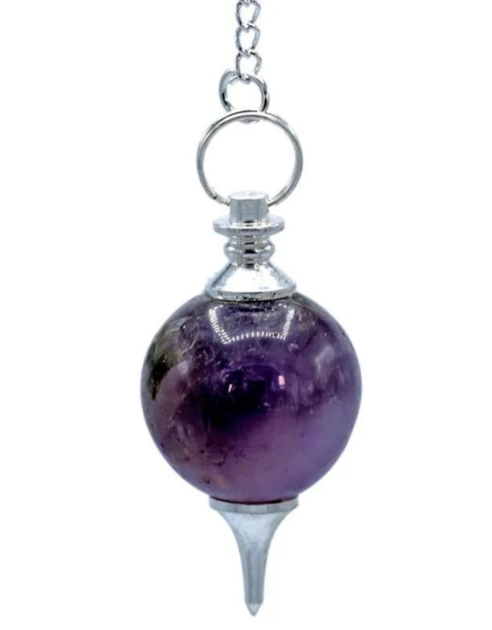 Pendule Sphère Améthyste 7 Chakras
