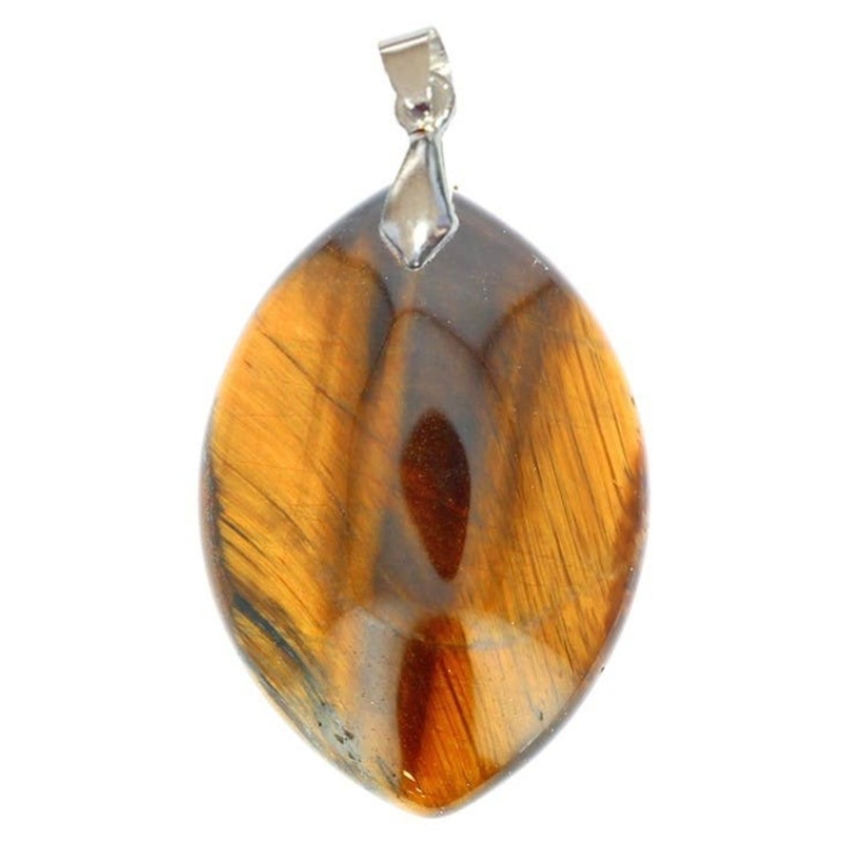 Pendentif Marquise Œil de Tigre