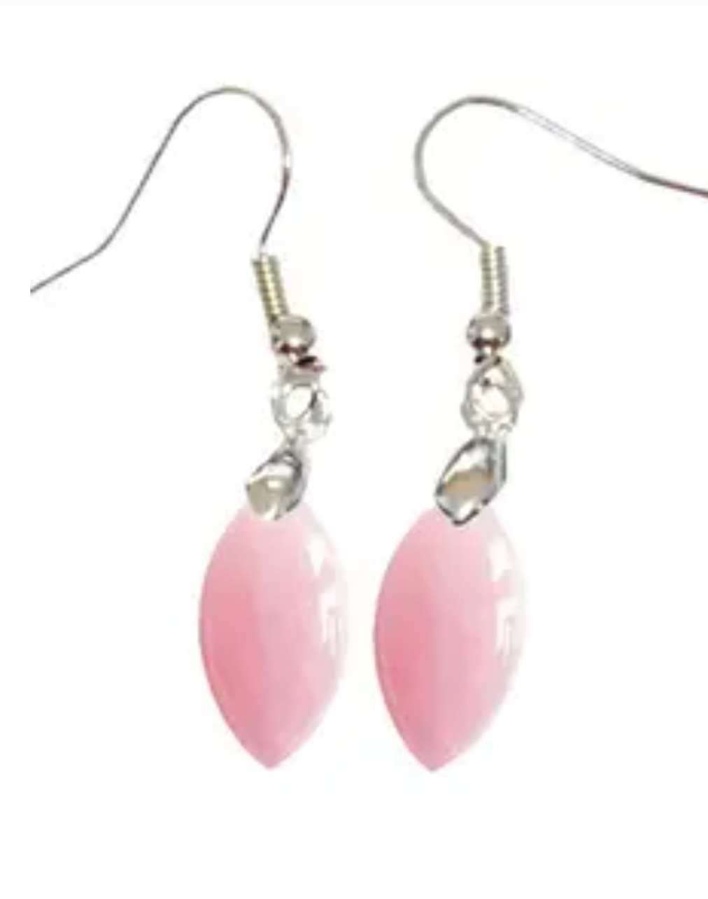 Boucles doreilles Marquise Quartz Rose