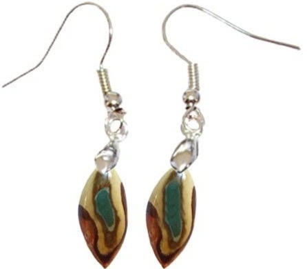 Boucles doreilles Marquise Jaspe Polychrome