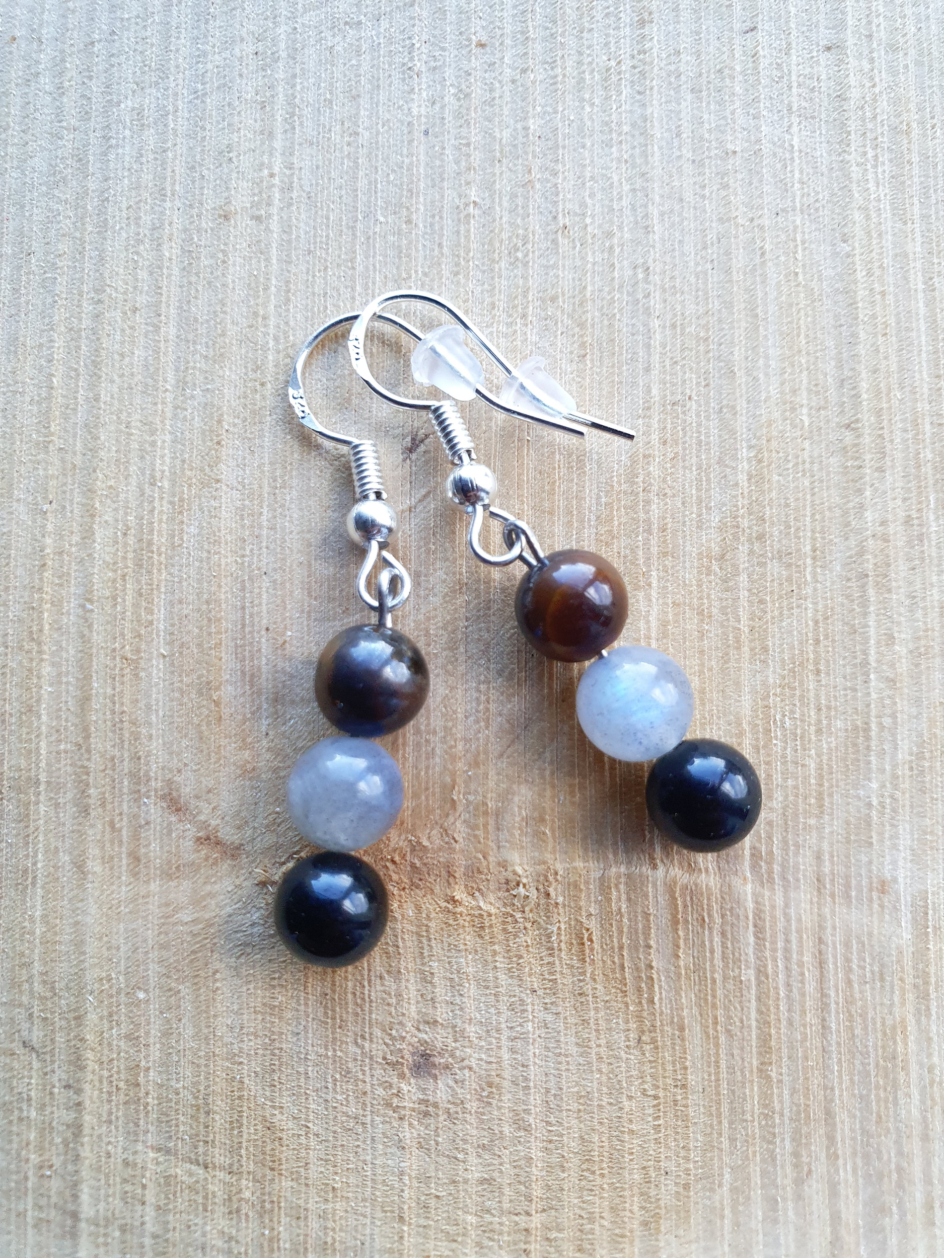 Boucles doreilles "Extrême Protection" Triple Perles
