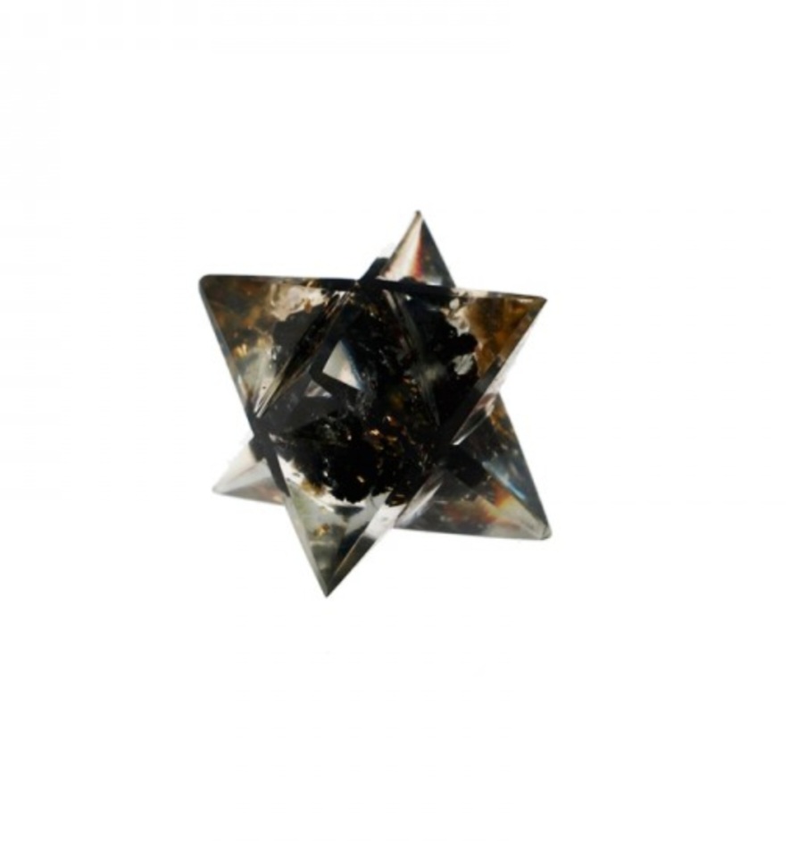 Petit Merkaba Orgonite Tourmaline noire