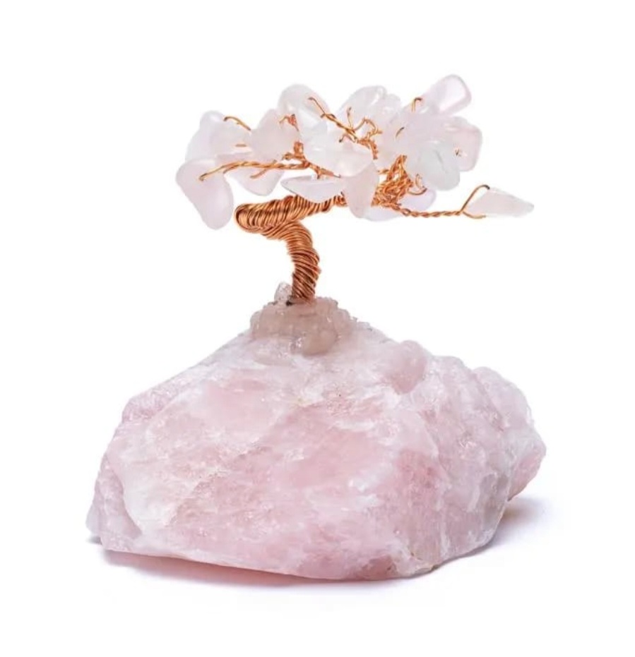 Petit Arbre de Vie en Quartz Rose