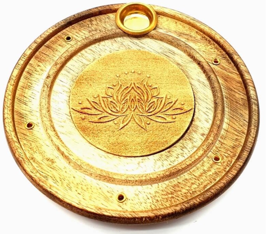 Porte Encens Lotus en Bois