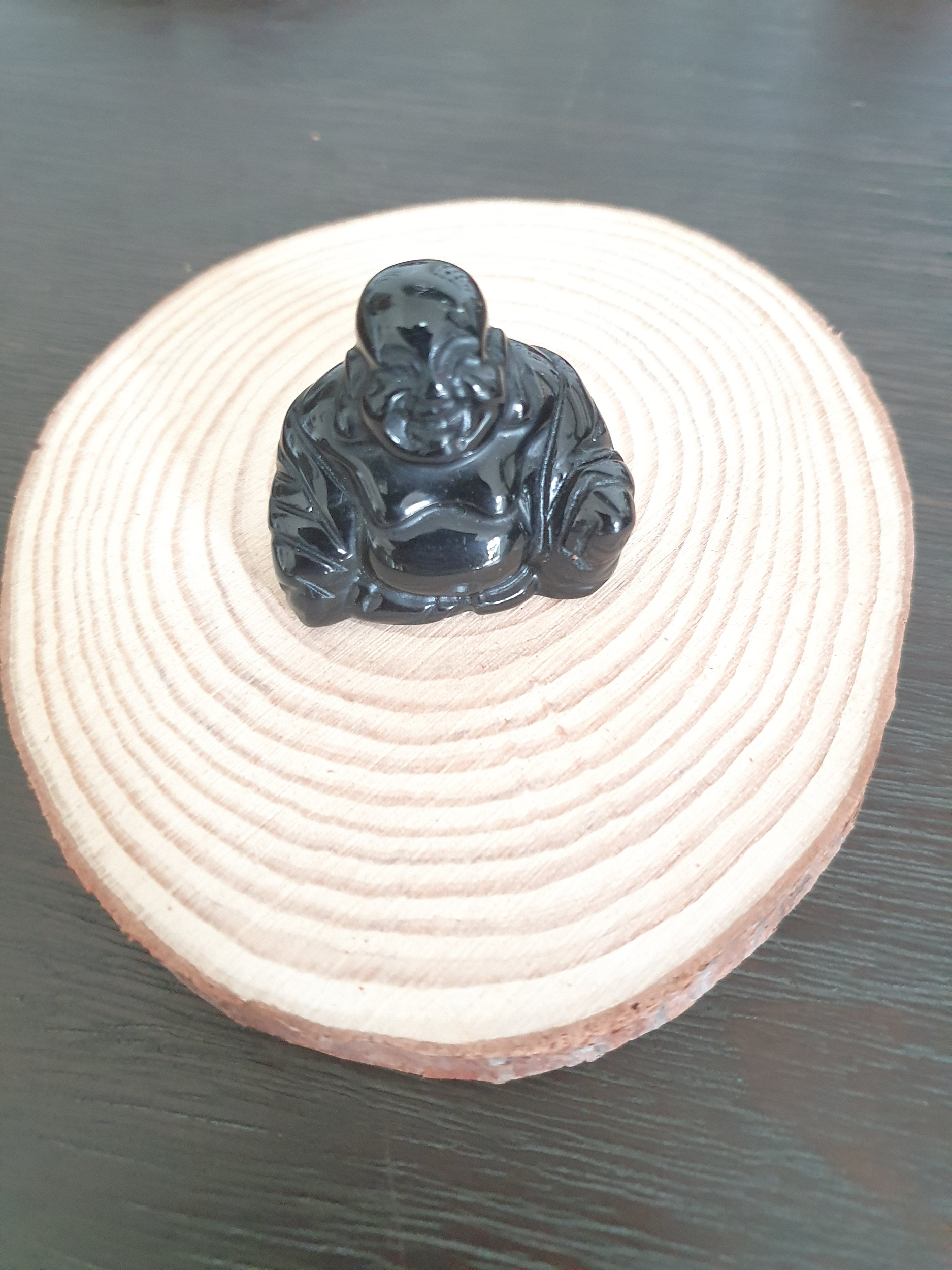 Petit Bouddha en Obsidienne noire