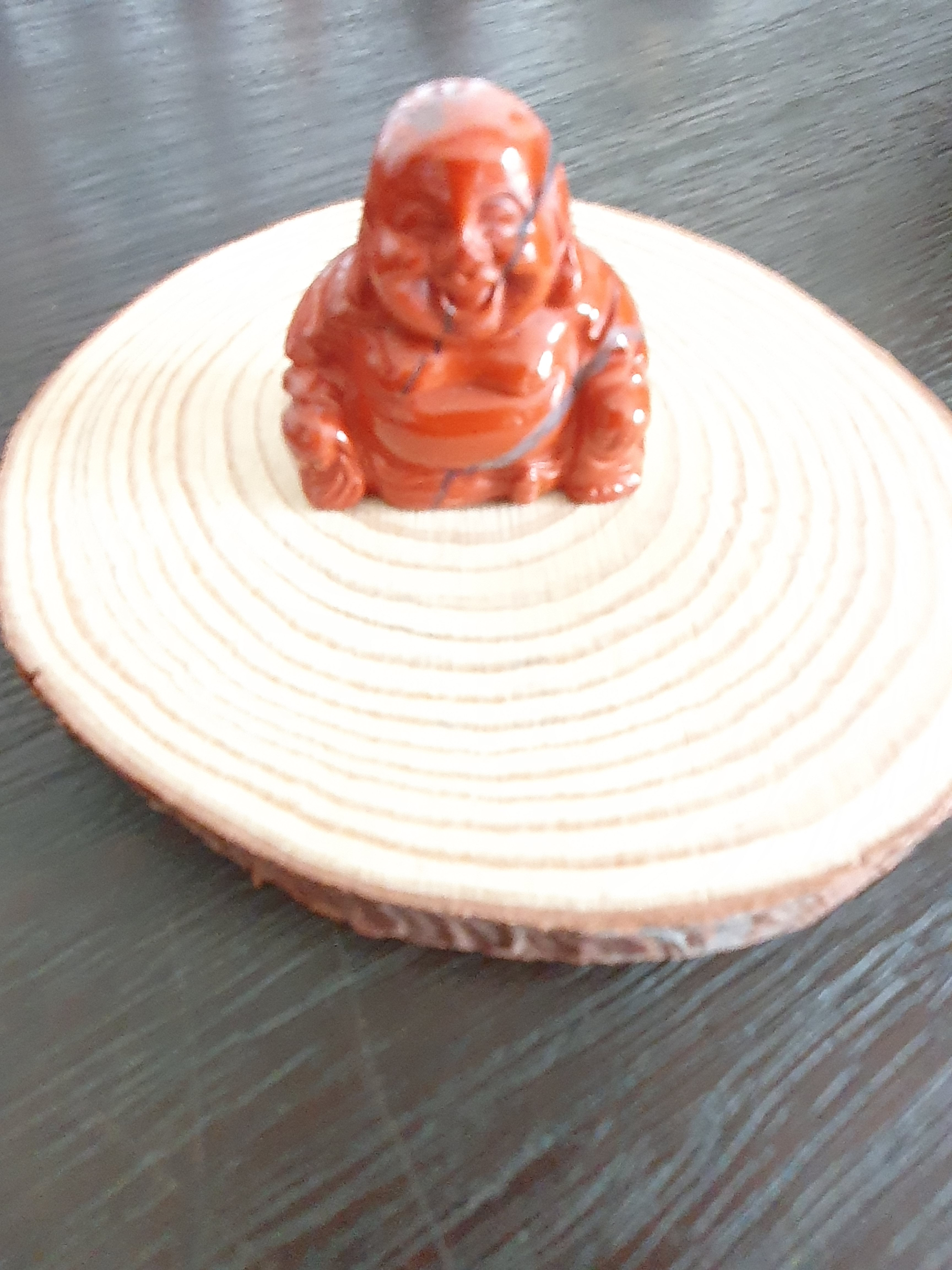 Petit Bouddha en Jaspe rouge