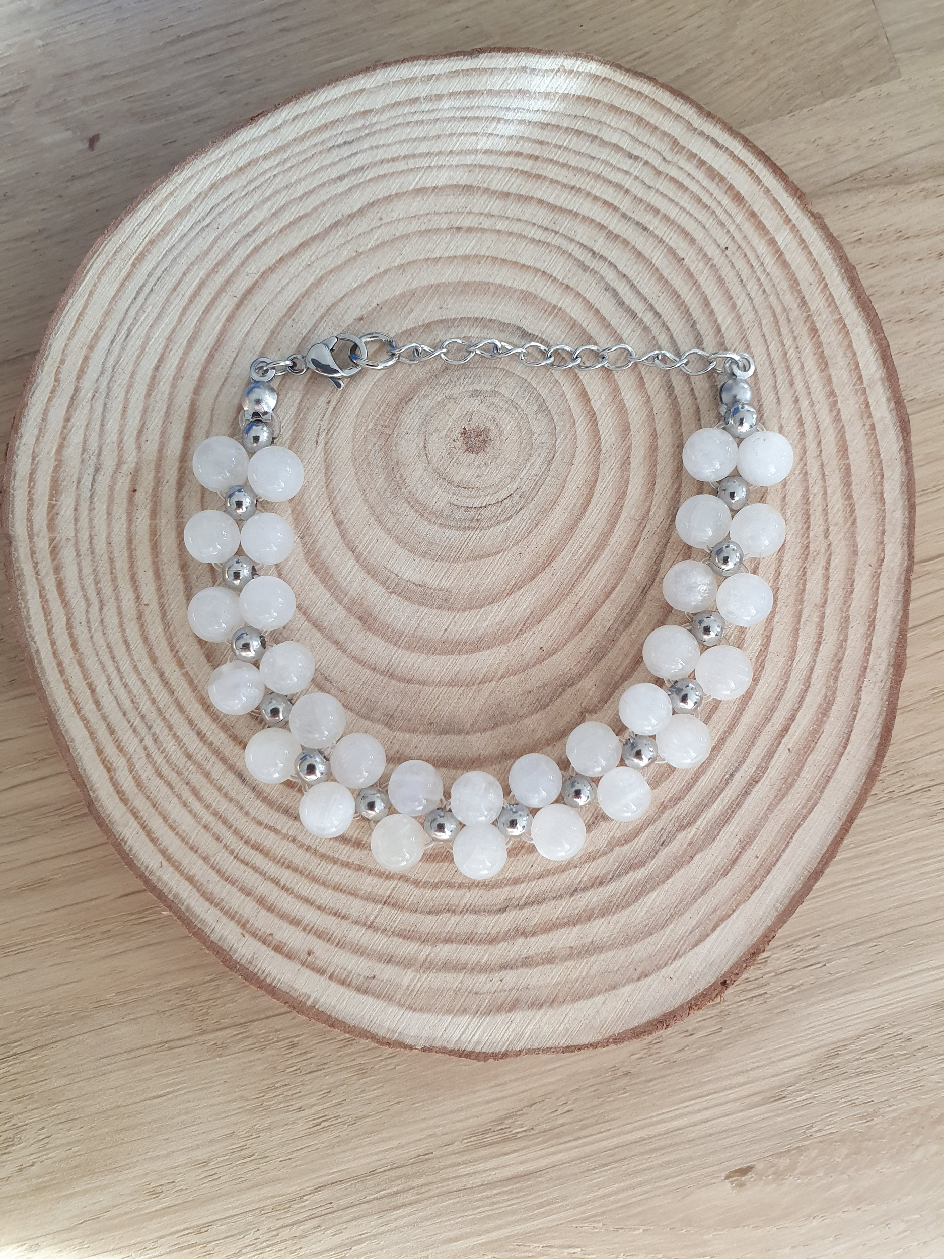 Bracelet Pierre de Lune double rang