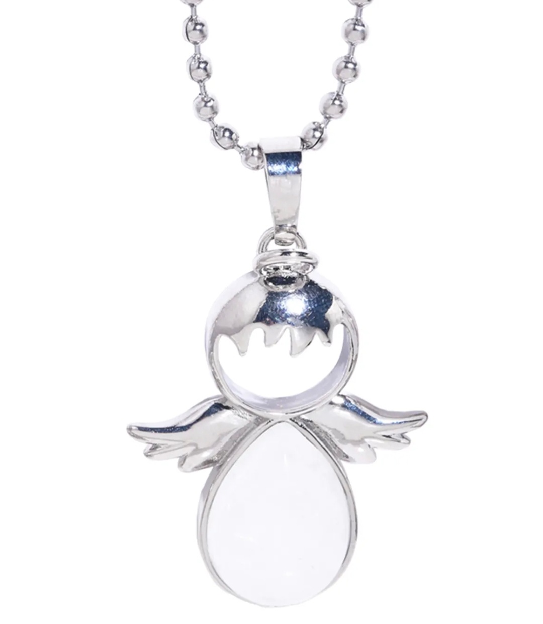 Pendentif Ange en Cristal de Roche
