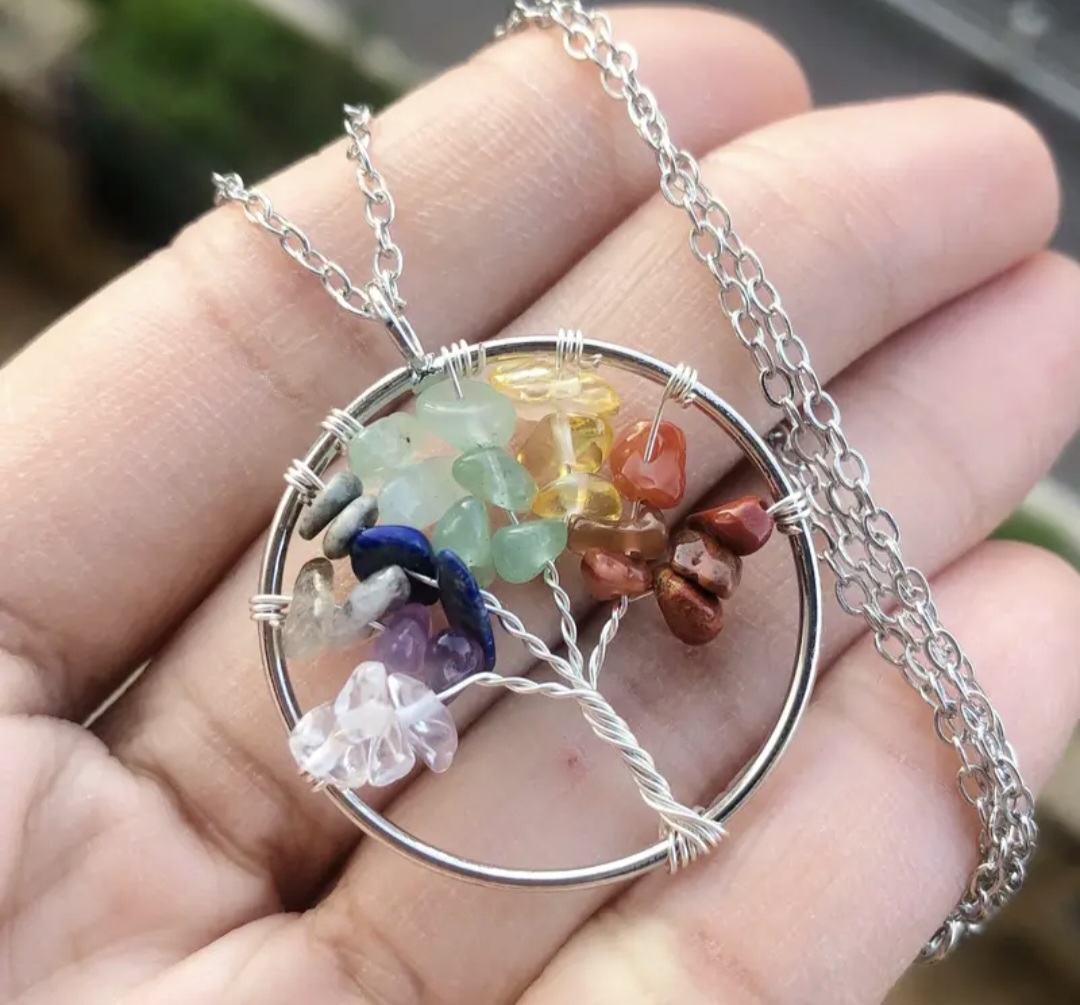 Pendentif Arbre de Vie Baroque 7 Chakras