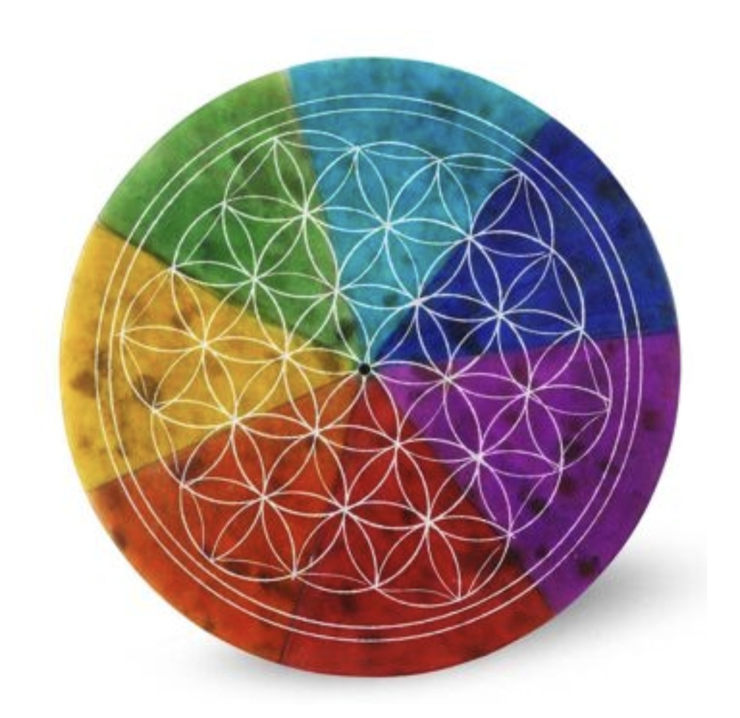 Porte encens Fleur de Vie 7 Chakras