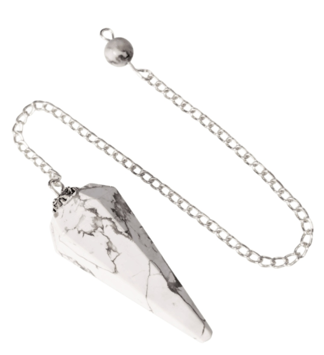 Pendule Cône facetté Howlite