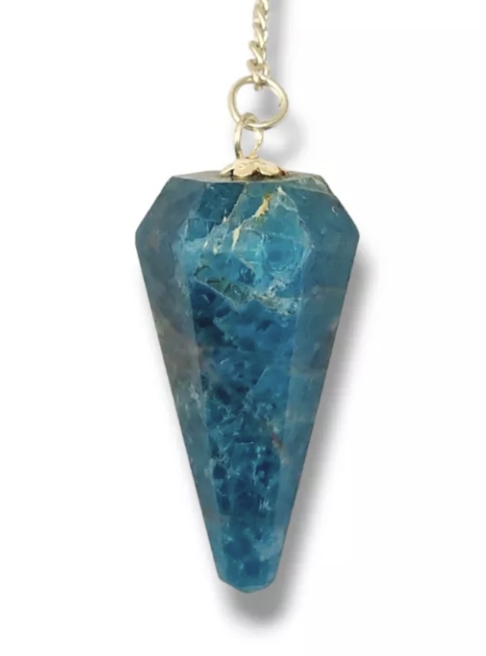 Pendule Cône facetté en Apatite