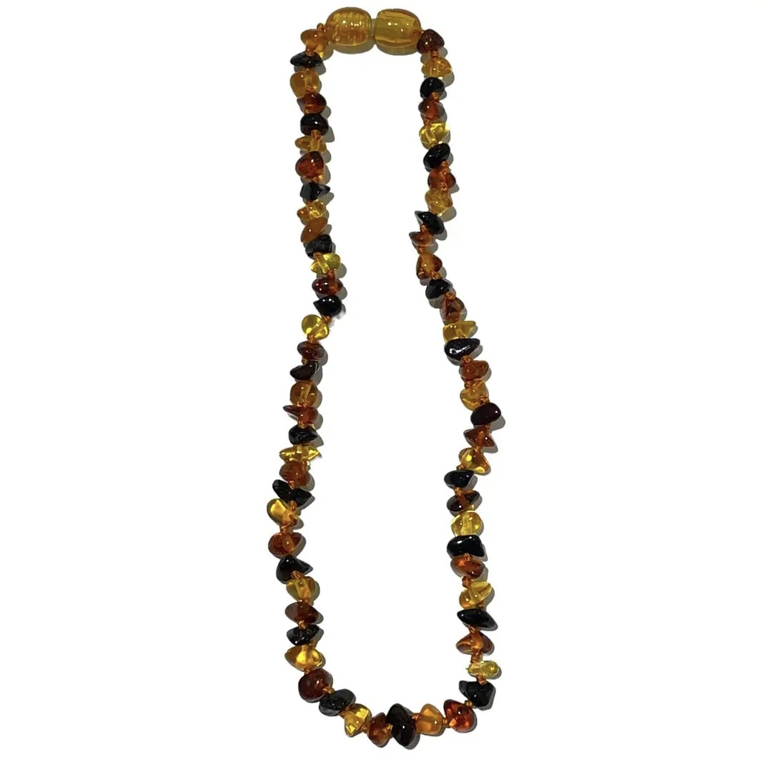 Collier bébé en Ambre Muliticolore