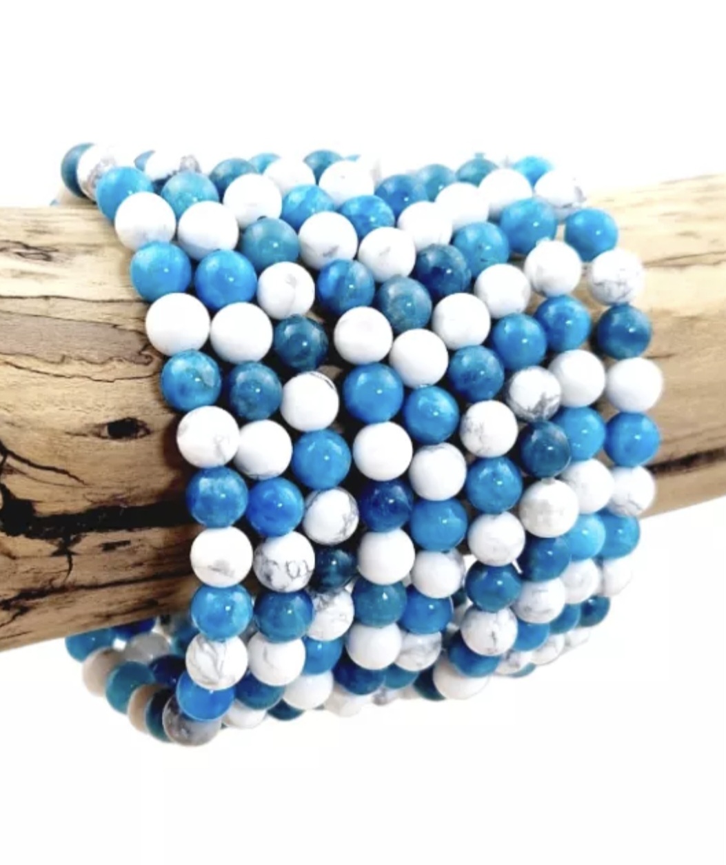 Bracelet "Perte de poids" en Apatite et Howlite