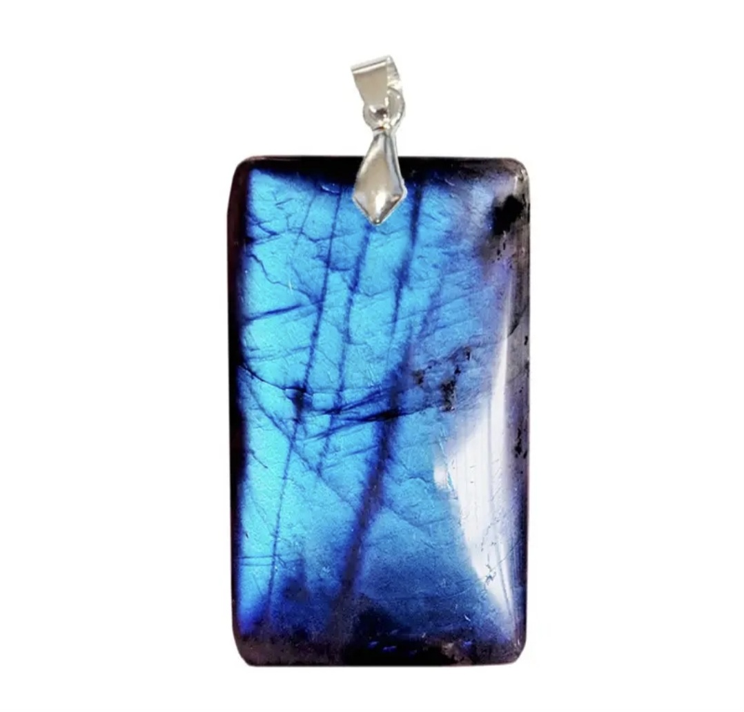 Pendentif rectangle en Labradorite