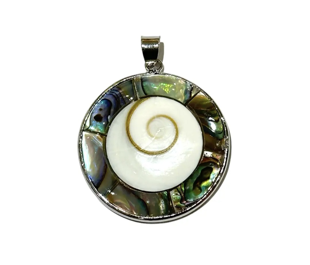 Pendentif Œil de Sainte Lucie et Abalone