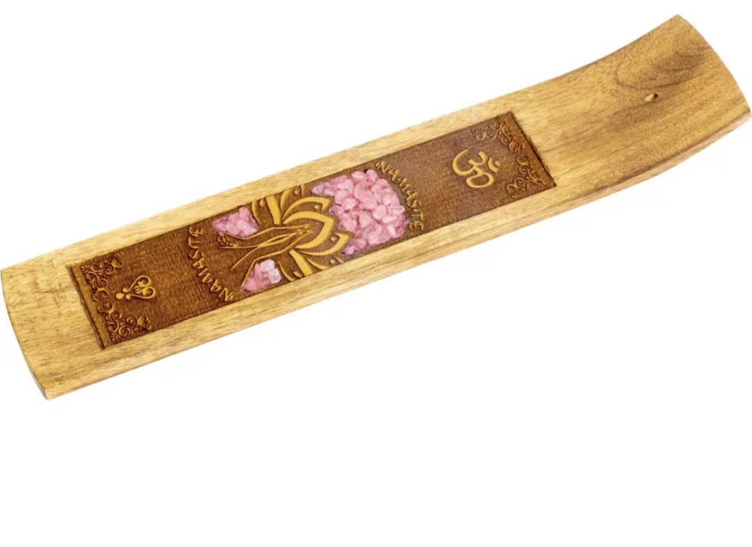 Porte encens Ski Lotus et Quartz rose