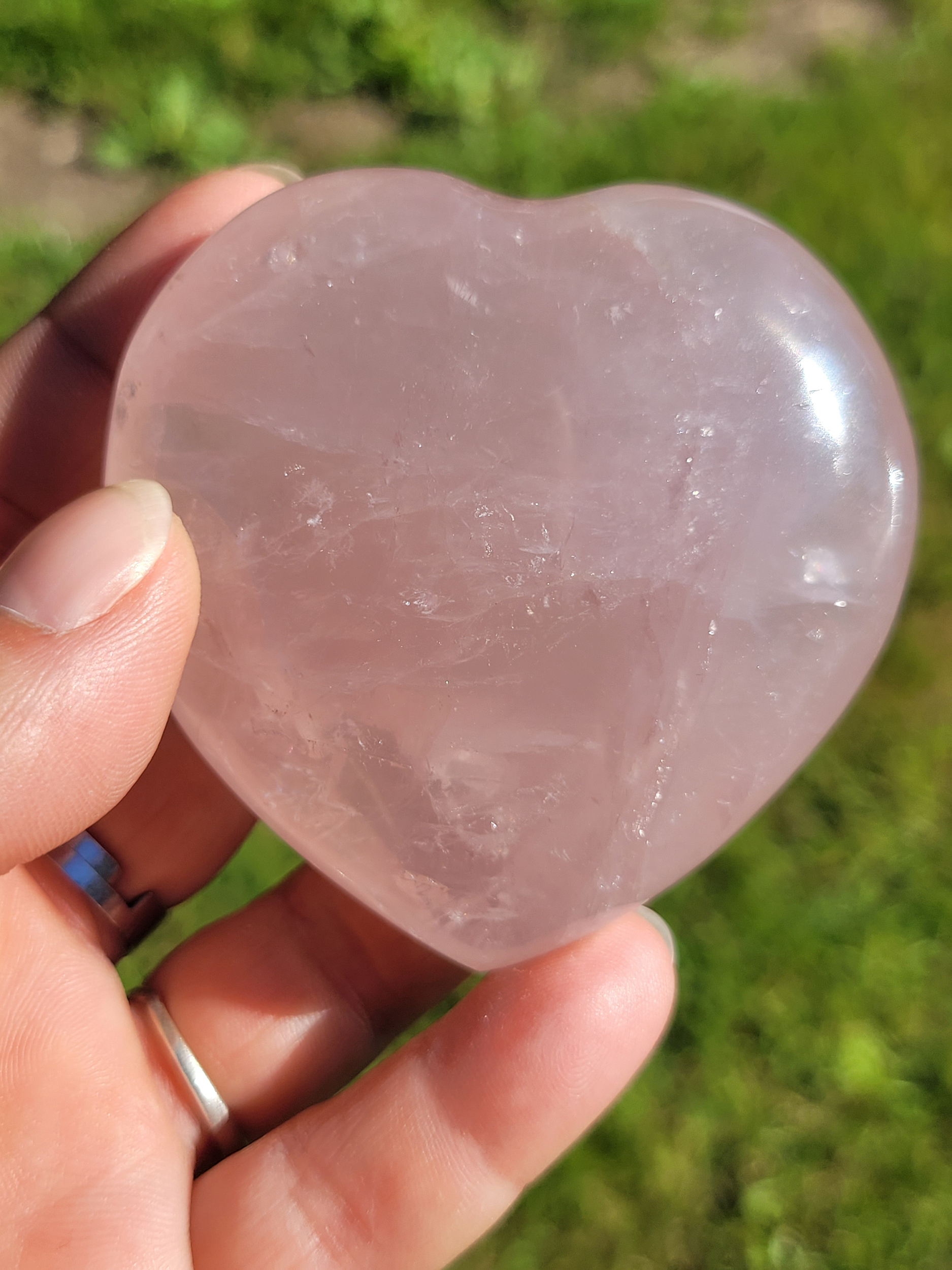 Cœur en Quartz rose de 156 g
