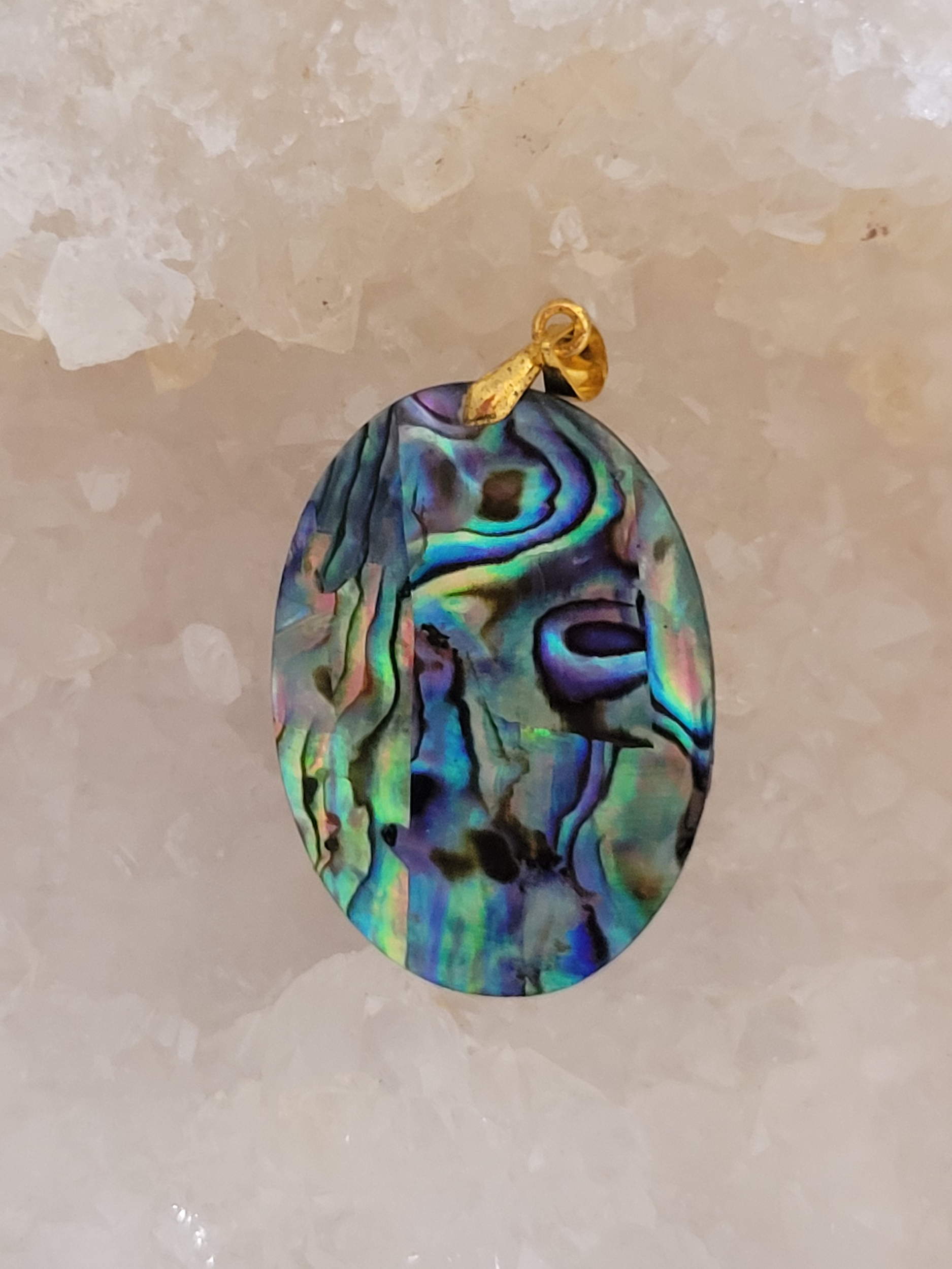 Pendentif Nacre Abalone Ovale