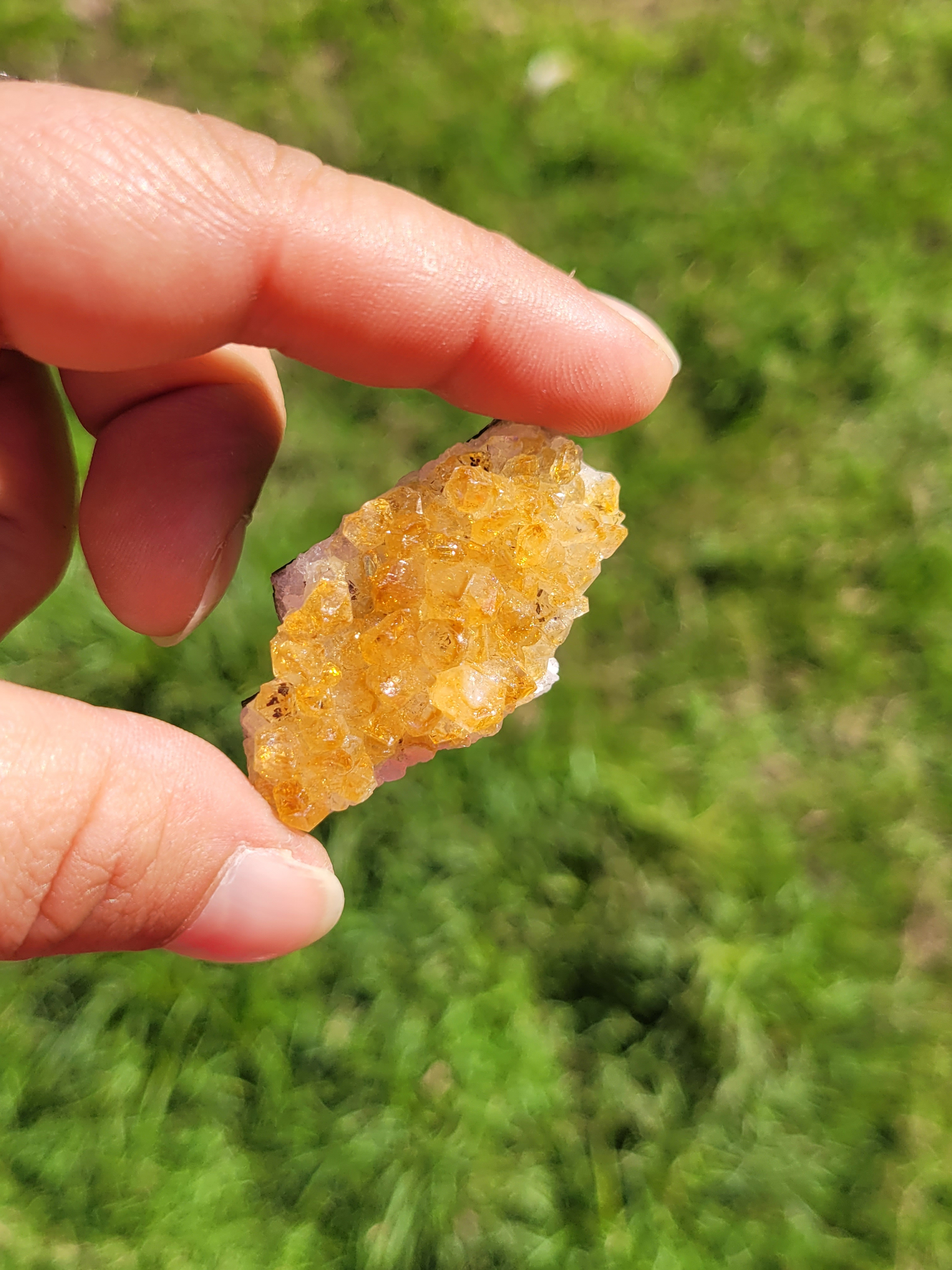 Mini Druse Citrine chauffée