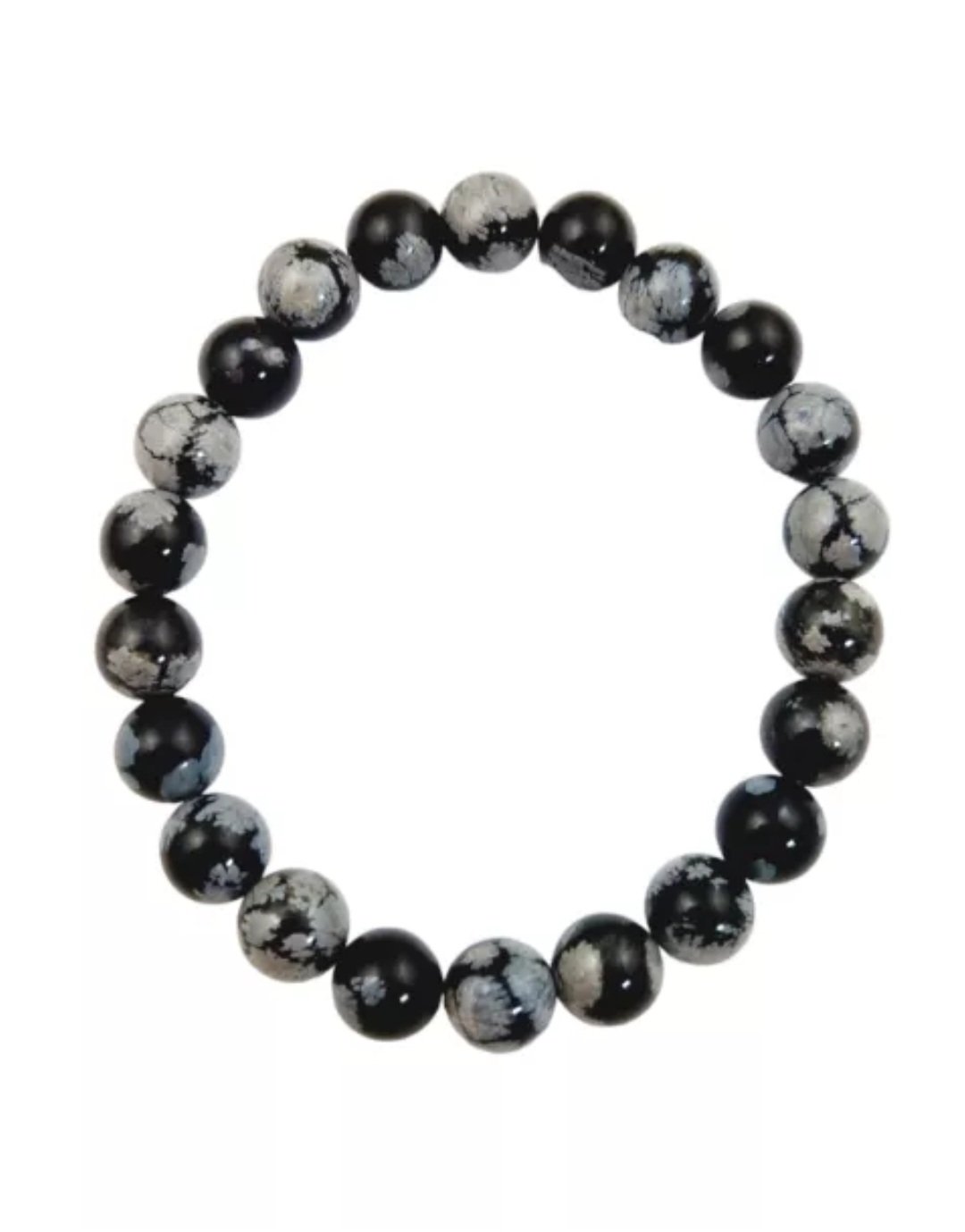 Bracelet Obsidienne Flocon de Neige