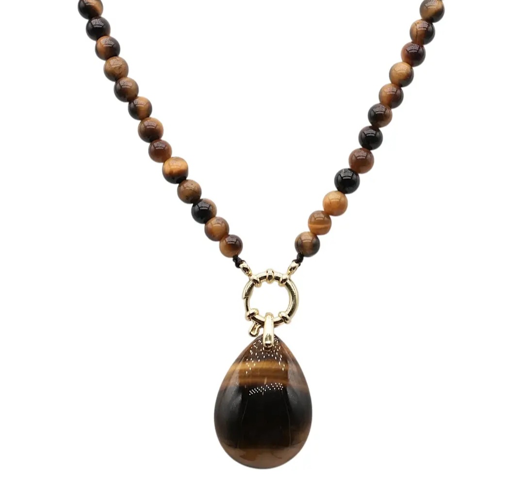 Collier Pendentif Œil de Tigre