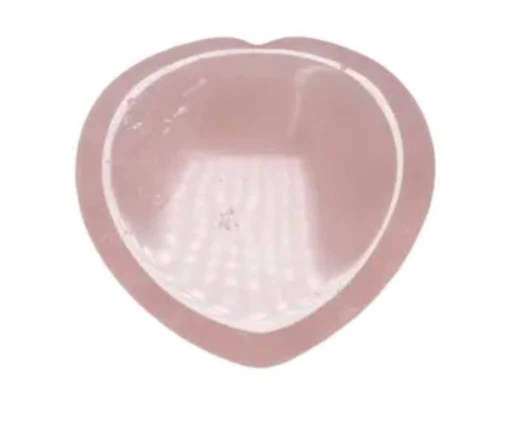 Galet Anti Stress Cœur Quartz Rose