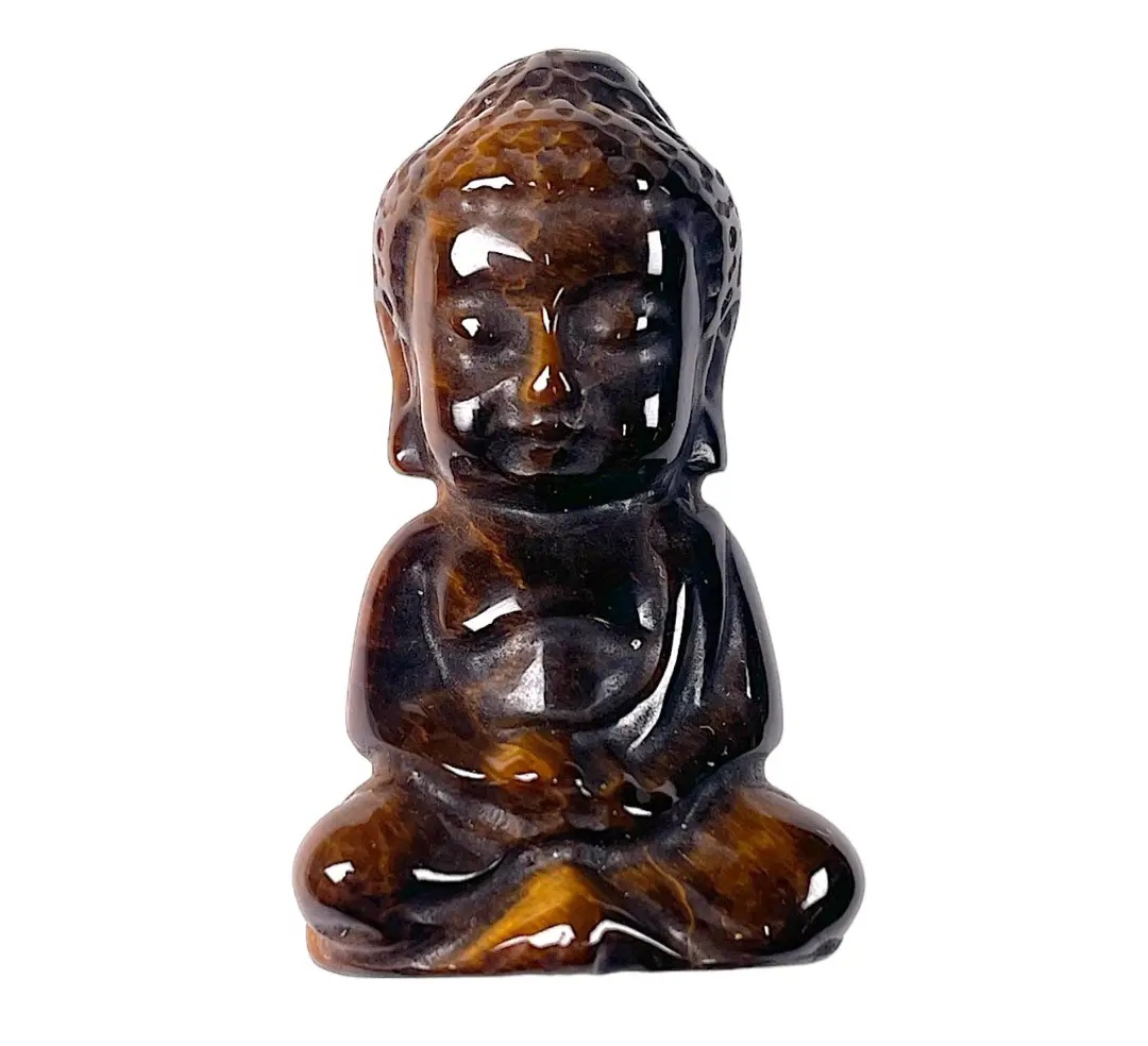 Petit Bouddha en Œil de Tigre